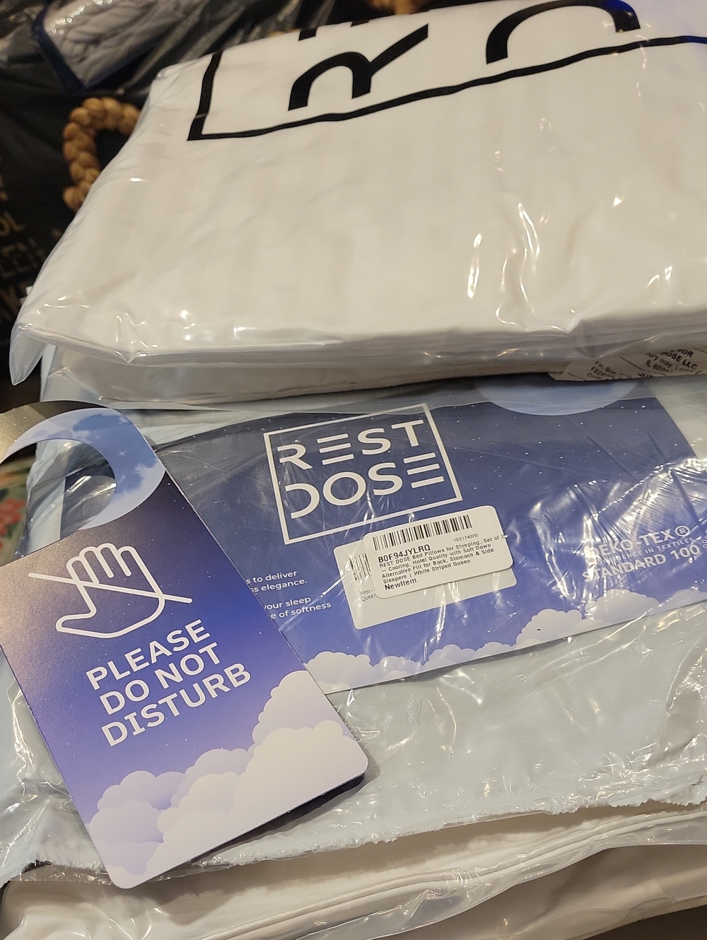 Down Alternative Pillows/set Of 2/low Loft For Side/Stomach/back Sleeper/ NWT